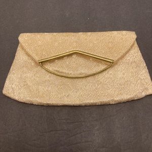 Vintage Gold Brocade Clutch with handle